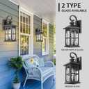Darkaway Outdoor Light Fixtures Wall Mount, Outside Wall Lights Exterior Lighting Fixture with Water Ripple Glass Outdoor Wall Sconce for House Porch Hallway Garage Front Door