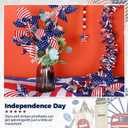 Sumind 300 Pcs 4th of July Decorations Patriotic Pinwheels Bulk Labor Day Memorial Day Pinwheels Outdoor Red White and Blue American Flag Pin Wheels for Independence Parade Yard Garden Decor