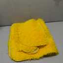 4 Piece Non Slip, Toilet Lid Cover and Contour Mat, Bath Mats Shower Mats Bath Rug Mat for Tub Toilet Bathroom (Yellow)