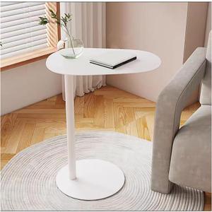 C-Shaped Metal Side Table, Slides Under Sofa for Small Spaces, Height - 27.6in