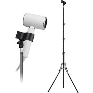 Hair Dryer Stand, Height Adjustable Hands-Free Lazy Blow Dryer Holder with 180 Degrees Rotatable Larger Clamp Non-Slip Tripod, for Bathroom, Vanity, Makeup Room Floor or Countertop Pet Salon