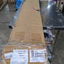 36x84 inch Sliding Barn Wood Door Slab with 6.6ft Hardware Kit and Handle, Coffee, K Shape, Simple DIY Assembly