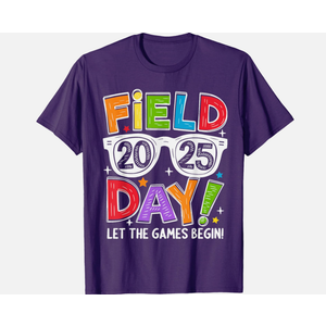 Field Day Let The Games Begin 2025 Kids Boys Girls Teachers T-Shirt S and XS Youth