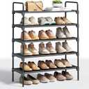 Kitsure 5-Tier Shoe Rack - Shoe Organizer and Shoe Shelf with Handle, Easy-Assembly, Sturdy Shoe Rack for Closet, Entryway, Bedroom (Black, 26.6'' x 11.4'' x 36.3'')