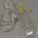 JIOMIJIOMI Toddler Sandals Jelly Shoes Girls Unisex Boy Flat Retro Slides Clear Kids Water Slippers Slingback Summer Beach Size 29 Adjustable Buckle Glitter Dress Soft Pack of 2