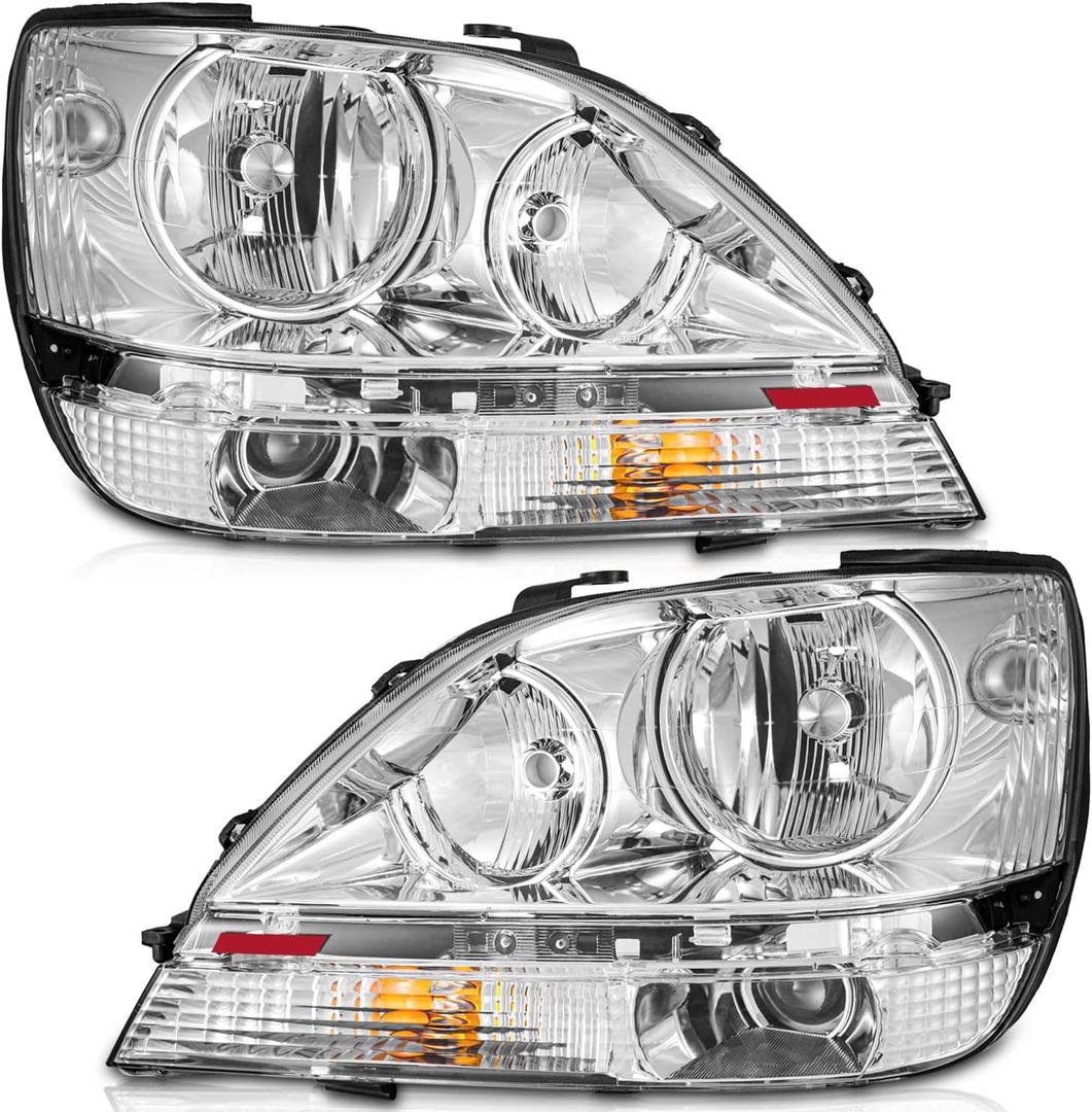 WEELMOTO Headlights Assembly for 1999 2000 2001 2002 2003 Lexus RX300