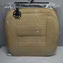 Motor Trend Seat Covers for Cars Trucks SUV, Faux Leather Beige Padded Seat Covers with Storage Pockets, Premium Interior Car Seat Cover, 2 x Front Seat Covers