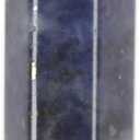 Sodalite 32mm Natural Gemstone Hexagonal Wand Jewelry Making Crystal Pointed Chakra Reiki Healing Beads 2mm Hole Drilled(Pack of 10)