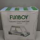 FUNBOY Country Club Golf Cart Pool Float, Two Cup Holders, Removable Fringe Shade, Float for Summer Pool Party and Entertainment (White)