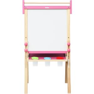 Art Easel for Kids, Adjustable Double Sided Whiteboard & Chalkboard, Painting Kid Easel for Toddlers 2-8, Ideal Gift-Pink