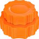 COLOSUS 60 pcs Orange Plastic Plates -Thanksgiving Plastic Plates for Party include 30 Dinner Plate and 30 Dessert/Salad Plate for Wedding,Party,Anniversary,Daily Use