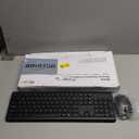 Wireless Keyboard and Mouse Combo, Full Size Silent Ergonomic Keyboard and Mouse, Long Battery Life, Optical Mouse, 2.4G Lag-Free Cordless Mice Keyboard for Computer, Mac, Laptop, PC, Windows (Black)