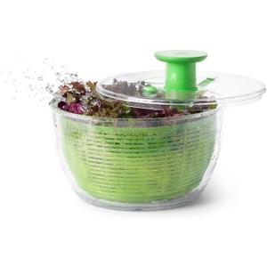 OXO Good Grips Salad Spinner - Large, Green Lettuce & Fruit Washer, BPA-Free, Easy One-Hand Pump