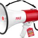 Pyle Megaphone - 50 Watt Bluetooth PA Bullhorn with Adjustable Volume Control, 1200-Yard Range, USB/SD/AUX Inputs for Music, Ideal for Sports, Cheer & Coaching