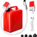 Automatic Fuel Transfer Pump with Auto-Stop, 51'' Extra Long Hose, 3.2 Gallon per Min, Battery or USB Powered, 4 Can Adapters, Fast and Safe Portable Gas Can Pump for Oil, Diesel,Gasoline.