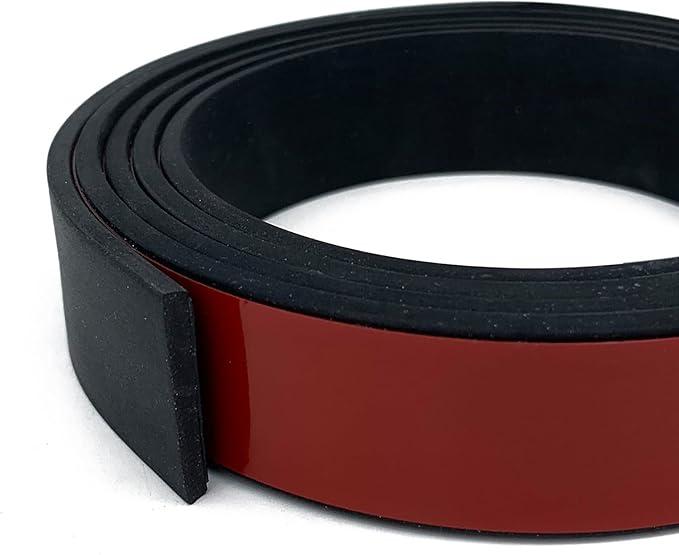 Rubber Seal Strips, Rubber Sheets, Rolls & Strips with Adhesive Backing for DIY Gaskets Material, Warehouse Sealing, Home Application Weather Striping (4" Wide x 1/8" Thick x 37"Long), Black