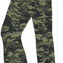 WSPLYSPJY Women's Print Stretch Bell Bottom Flare Palazzo Pants Trousers Camouflage M