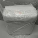 funest Bathroom Small Trash Can with Lid, 13 Liter/3.4 Gallon Slim Garbage Bin with Press Top Lid, White Wastebasket for Bedroom, Office, Kitchen, RV