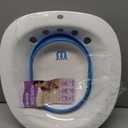 Sitz Bath for Toilet Seat, Hemorrhoids and Postpartum Care - Yoni Steam Seat - Pregnant Women and Perineal Care, Sits Bath Kit for Women - Collapsible (Blue)