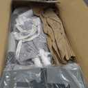 FUNLIO U-Shape Swing Set for Toddlers 6-36 Months, Heavy Duty Metal Frame with 2 Sandbags & 4 Anti-Slip Pads, Easy to Assemble & Store, Foldable & Portable Toddler Swing for Indoor/Outdoor-Gray