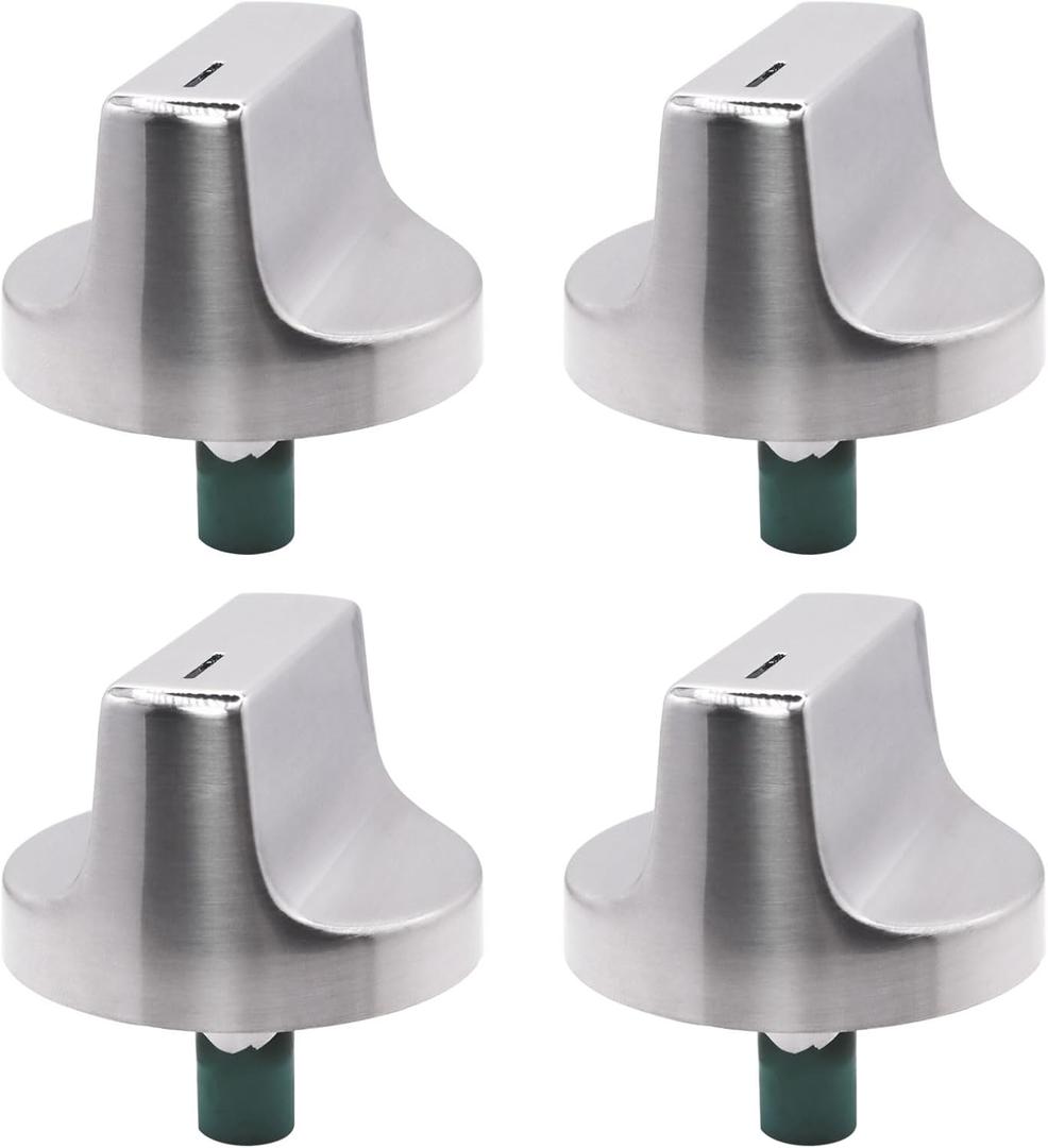 W11517334 Range Knob Compatible with Whirlpool Replaces Gas Range Oven Knob 4962305 W10850033 W11122869 W11458842 (4-Pack) The Edge of The Foot is Green or White