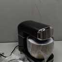 Kitchen in the box Stand Mixer,3.2Qt Small Electric Food Mixer,6 Speeds Portable Lightweight Kitchen Mixer for Daily Use with Egg Whisk,Dough Hook,Flat Beater (Black)