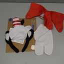 Cat Hat Costume Set with Cat Ears Headband, Bow Tie, White Gloves, Black Face Paint and 2 Brushes  Dress Up Kit for Hat Day, Halloween, Book Character Day, Reading Week