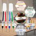 8PCS Long Head Deep Hole Marker, 20mm Deep Long Nose Waterproof Hole Marker Pens, Quick Dry Colorful Carpenter Marker, Multi-purpose Deep Hole Marker Pens for Carpenters Builders Construction