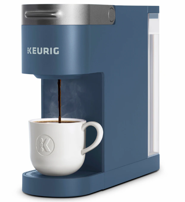 Keurig K-Slim Single Serve K-Cup Pod Coffee Maker, Multistream Technology, 3 Brew Sizes, Slim and Sleek Design, 46oz Removable Reservoir Blue 