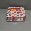 5 x Valentines Day Gifts for Kids Classroom Video Game Keychain, Funny Keyrings with Cards for School Exchange, 24 Sets (Black)