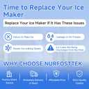 Upgraded WPW10300022 Refrigerator Ice Maker, Stable and Efficient Ice-making Performance, Compatible with Whirlpool Maytag Amana Kenmore Refrigerators, Replaces D7824706Q, 10549201, 10563707, 10563708