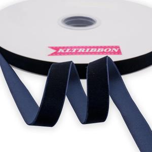 Navy Blue Velvet Ribbon Single Faced,5/8 Inch X 25Yards Spool