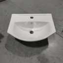 Renovators Supply Manufacturing Dell Wall Mount Bathroom Sink Size 18 * 14 inch. White Ceramic Wall Hung Floating Vessel Sink With Overflow And Single Faucet Hole