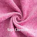FUTEI Hot Pink Chenille Throw Pillow Covers 22x22 Inch Set of 2,Soft Cozy Bound Edge Design Cushion Case,Home Decor for Couch Bed Living Room