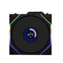 Lian Li UNI Fan TL LCD Wireless 120-Single Pack-2.4 GHz Wireless Signal ARGB Fan-Infinity Mirror-Daisy-Chain -Customizable Lighting Effects-Controller NOT Included & Required - Black (12TLLCD1W1B)