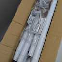 Bay Window Curtain Rods, 36-160" Heavy Duty Corner Curtain Rod, Adjustable DIY Design for Center and Side Rods,U-Shape 1 inch Drapery Rod Set with Brackets for Windows - White