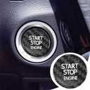 Carbon Fiber Push Start Button Cover Compatible with Lexus IS200T IS250 IS300 IS350 RCF RC200T RC300 RC350 NX200 NX300 Engine Start Stop Button Cover Key Ignition Switch Cover Black