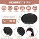 Bed Risers Heavy Duty, Set of 8, Stackable Round Furniture Risers, Adjustable Bed Furniture Risers Lifts Height 0.5-2 inch, Solid Non Slip Furniture Pad for College Dorm, Table, Couch, Chair