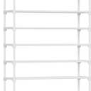 Kitsure Shoe Rack for Closet - 10-Tier Shoe Organizer with Hook Rack, Large-Capacity & Space-Saving Shoe Shelf for Entryway, Bedroom, Living Room,32.2" x 11.8" x 68.5", White