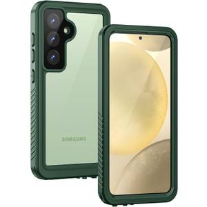 Lanhiem for Samsung Galaxy S24 Phone Case, IP68 Waterproof Dustproof Built-in Screen Protector Rugged Full Body Shockproof Protective Cover for Galaxy S24 5G 6.2 Inch, Green