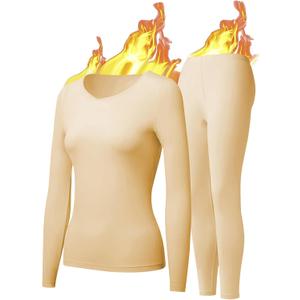 UNIQUEBELLA Womens Thermal Underwear Long Johns Base Layer Set for Women Athletic Underwear Set