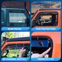 Nilight in Channel Rain Guards for Jeep Grand Cherokee 2011 2012 2013 2014 2015 2016 2017 2018 2019 2020 Vent Window Visors-4pcs
