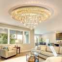 HAIXIANG Modern Chandelier Glam Ceiling Light with Bulbs Living Room LED Dimmable Chandelier for Dining Room Bedroom Ceiling Lighting Fixture 32 Inches Gold Light