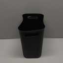 UUJOLY Plastic Small Trash Can Wastebasket, Garbage Container Basket for Bathrooms, Laundry Room, Kitchens, Offices, Kids Rooms, Dorms, 3.5 Gallon, Black
