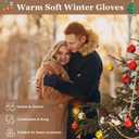 Pleneal Fingerless Gloves for Women Men - 2 Pairs Womens Winter Glove, Warm Knit Gloves for Cold Weather with Elastic Cuff (Black)