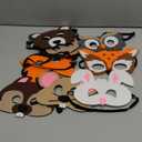CiyvoLyeen Forest-Friends Animals Felt Masks 9 pcs Woodland Creatures Animal Cosplay Zoo Camping Themed Party Favors Supplies for Boys or Girls