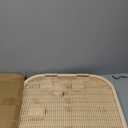 Cat Litter Mat Litter Trapping Mat,19.69"X15.95"X3.54" Litter Box Mat,Waterproof Cat Mats for Litter Large,Easy Clean,Non-Slip Litter Mat for Cat,Urine-Proof Kitty Litter Catcher Mat,Washable (Cream)
