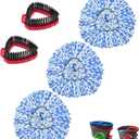 Mop Heads Replacements for Ocedar, 3 Pack Mop Replace Head for Ocedar RinseClean 2-Tank System, Spin Mop Replacement Head with 2 Scrubber Mop Head, Microfiber Mop Refills Deep Cleaning