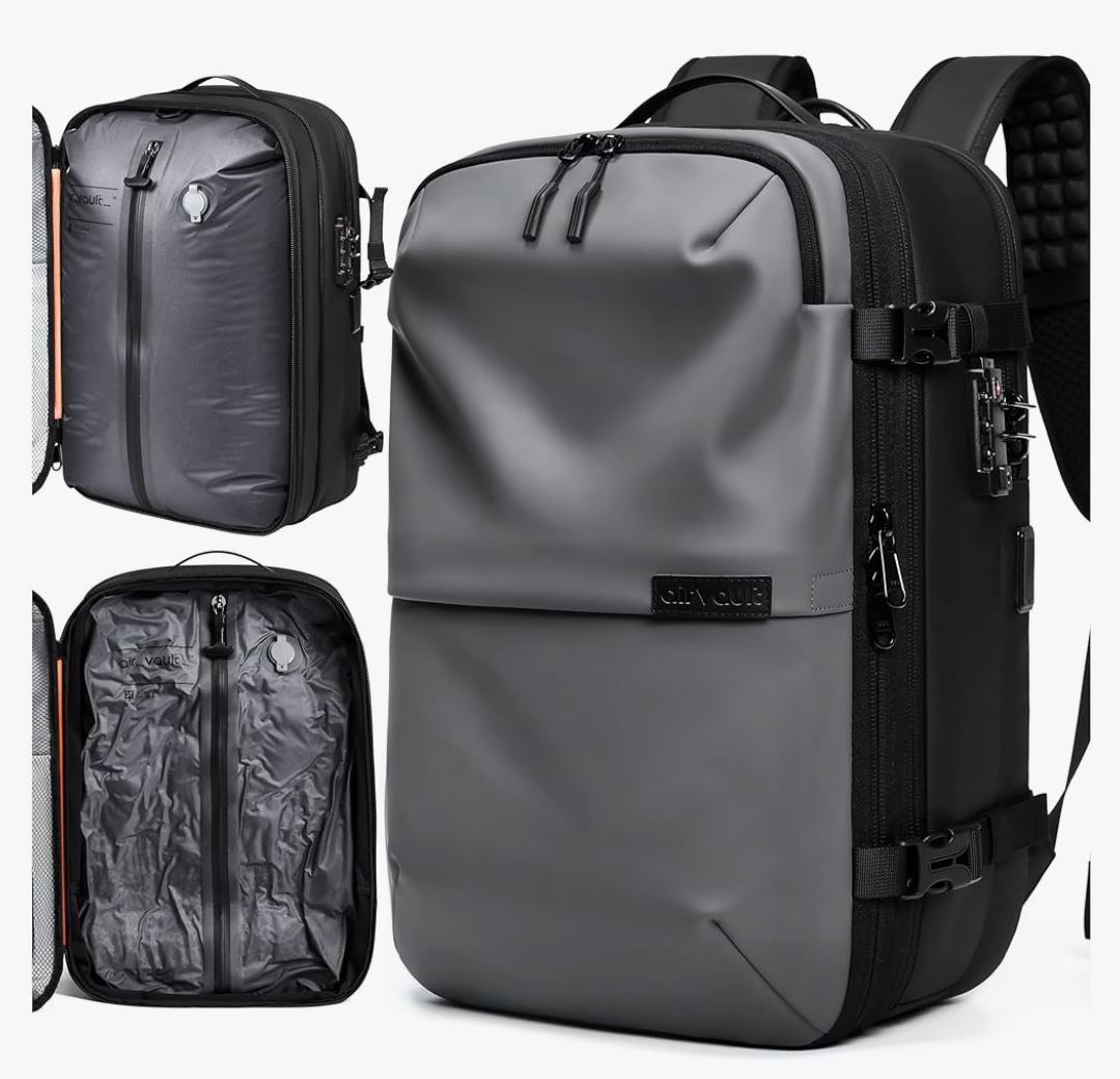 https://bit.ly/airvault?AirVault Vacuum Seal Travel Backpack 60L - Expandable Air Compression Vacuum System, Airback, Vacpack, Water-Resistant, Carry-On with TSA Lock Fits 19" Laptop, Backvac (Gray)
r=qr