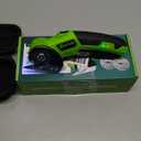 Cordless Electric Scissors Box Cutter 2 Rotary Blades  4V Duty Rechargeable Cardboard Cutter, Storage Box & Fabric Scissor With Safety Lock, USB Cable  For Plastic, Carpet, Leather, DIY Crafts